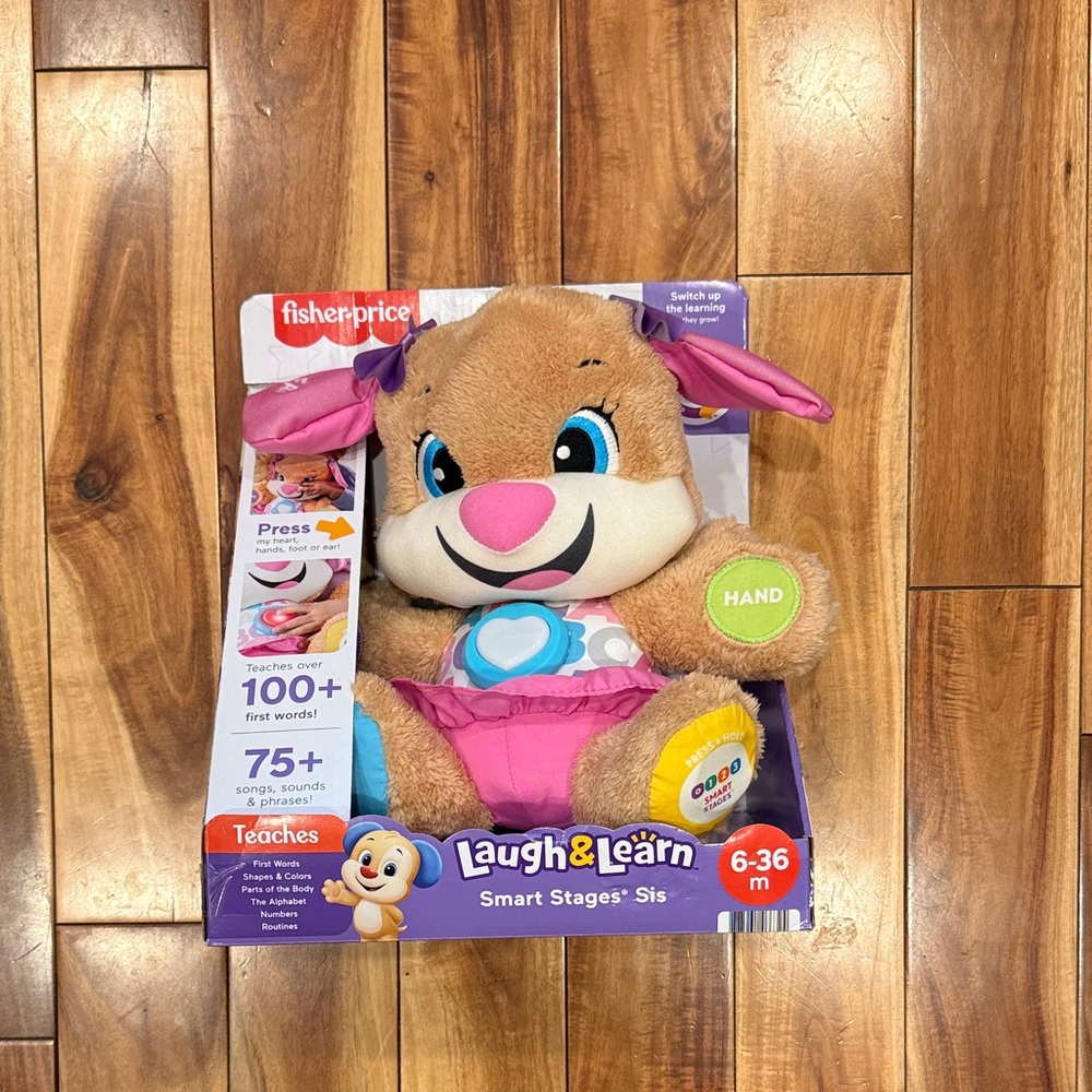 NEW Fisher-Price Laugh & Learn Smart Stages Sis - Brown and Pink
